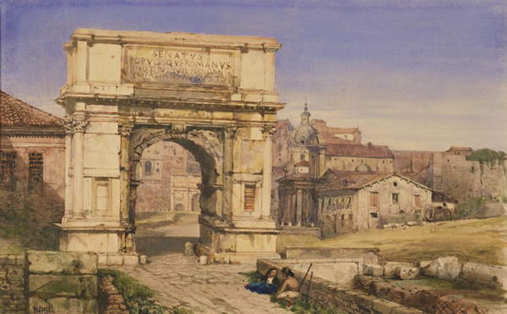 Detail of The Arch of Titus, Rome by William Wyld