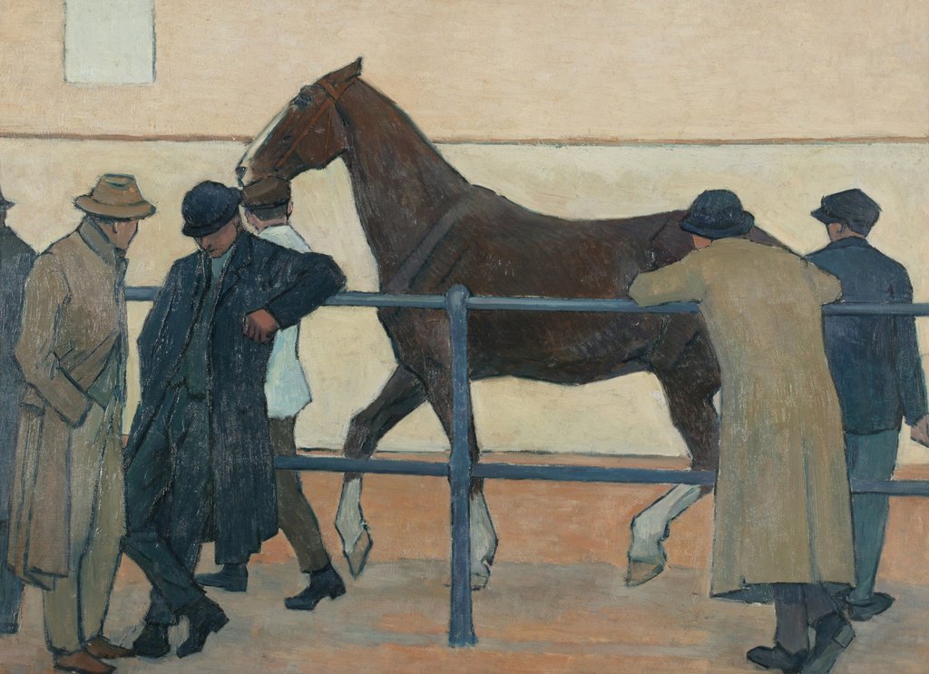 Detail of Horse Dealers, 1918 by Robert Polhill Bevan