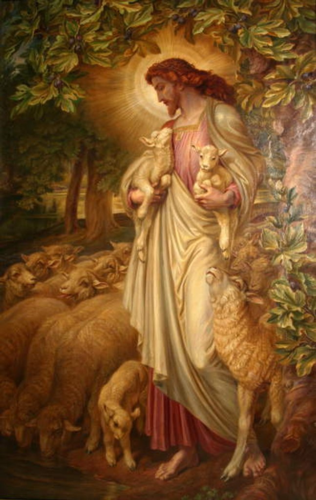 Detail of The Good Shepherd by Frederic James Shields