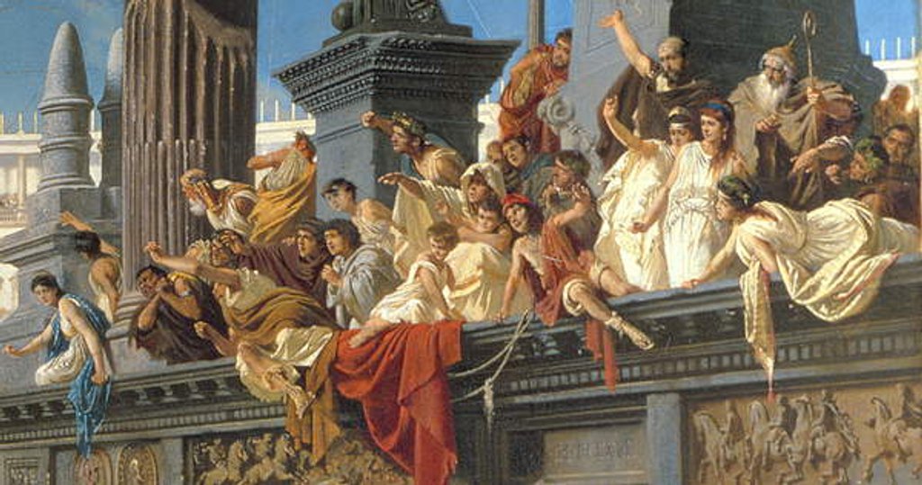 Detail of The Chariot Race, c.1882 by Alexander von Wagner