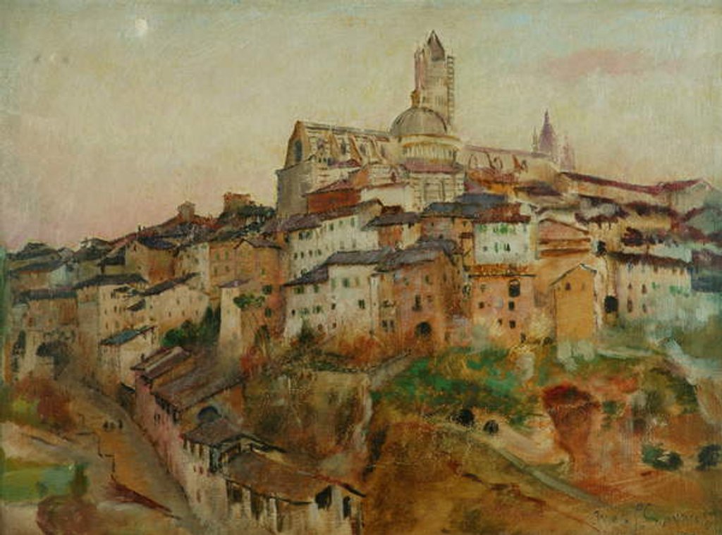 Detail of The Town of Siena by Annie Louisa Swynnerton
