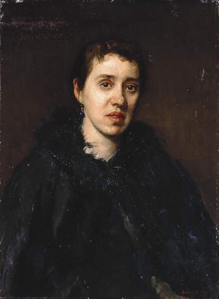 Detail of S. Isabel Dacre, 1880 by Annie Louisa Swynnerton