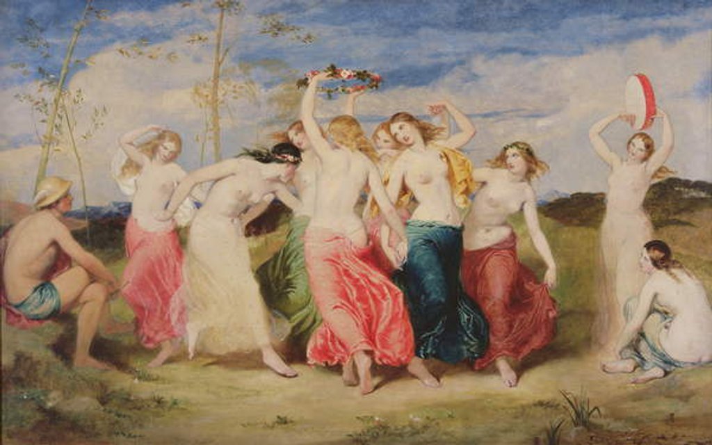 Detail of Mercury Instructing the Nymphs in Dance, 1848 by Frederick Richard Pickersgill