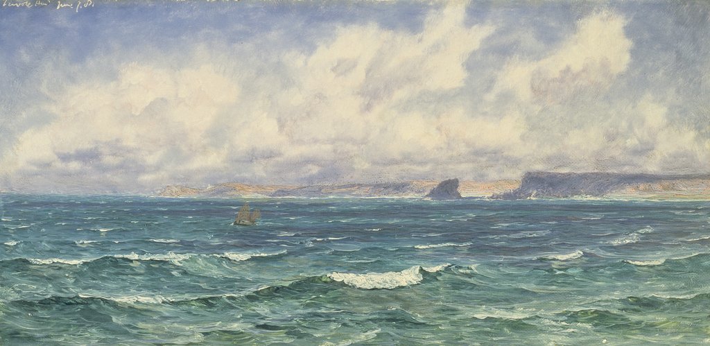 Detail of Seascape, 1881 by John Brett