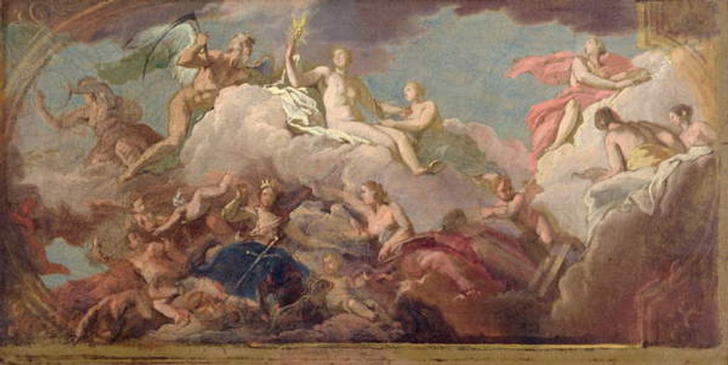 Detail of Time, Truth and Justice, c.1716 by James Thornhill