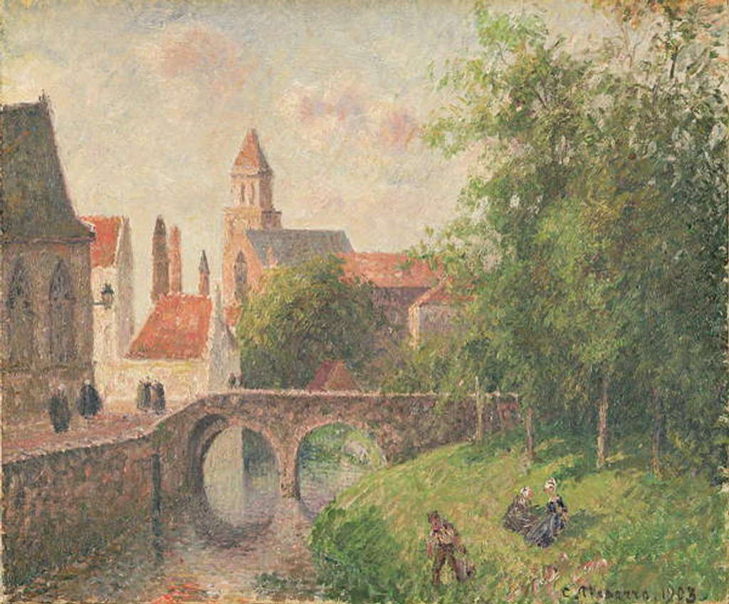 Detail of Old Bridge, Bruges by Camille Pissarro
