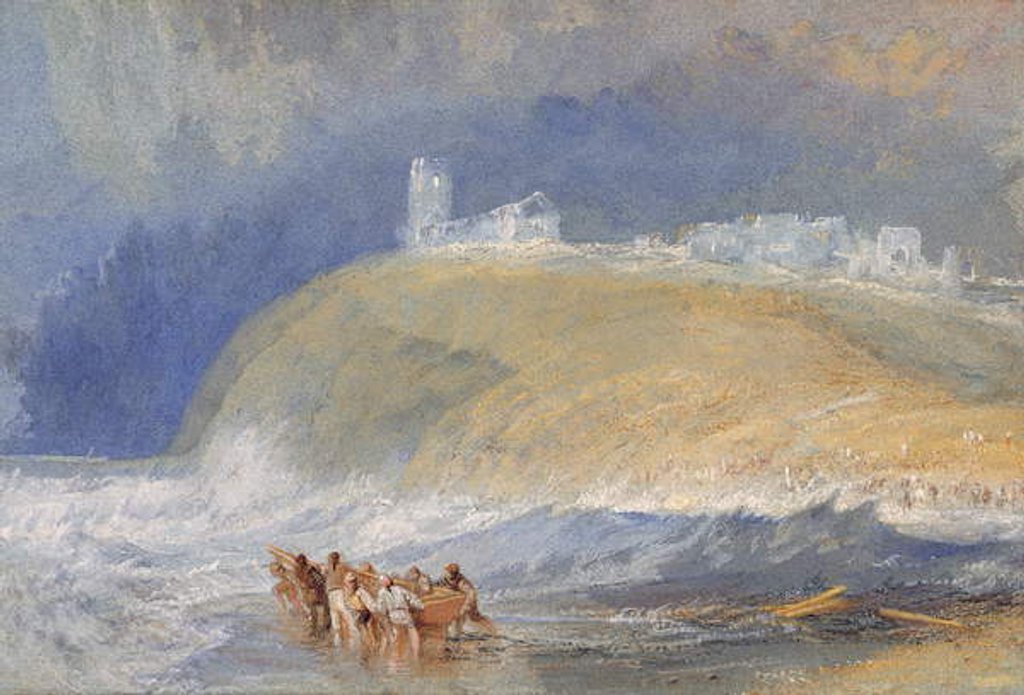 Detail of Dunstanborough Castle, Northumberland, c.1829 by Joseph Mallord William Turner