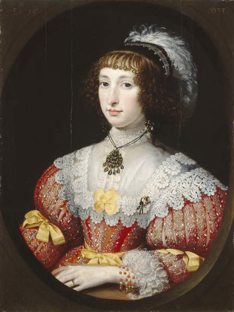 Detail of A Young Lady with a Plumed Headdress, 1633 by English School