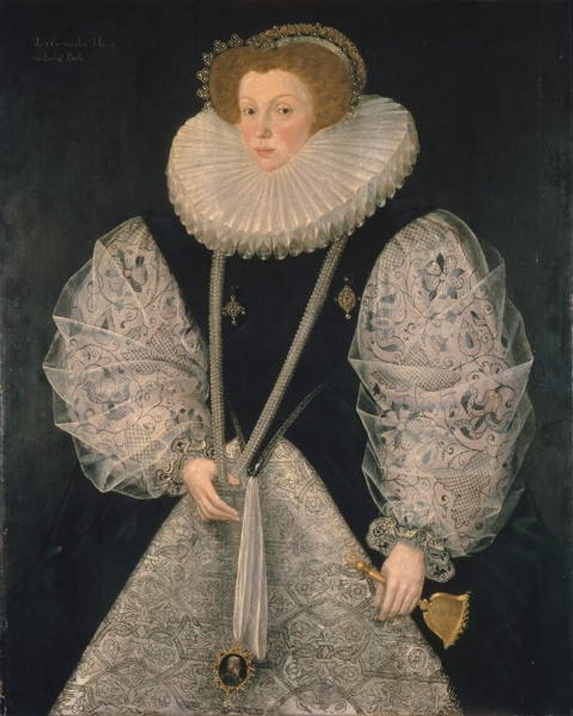 Detail of Mary Cornwallis, c.1580-85 by George Gower