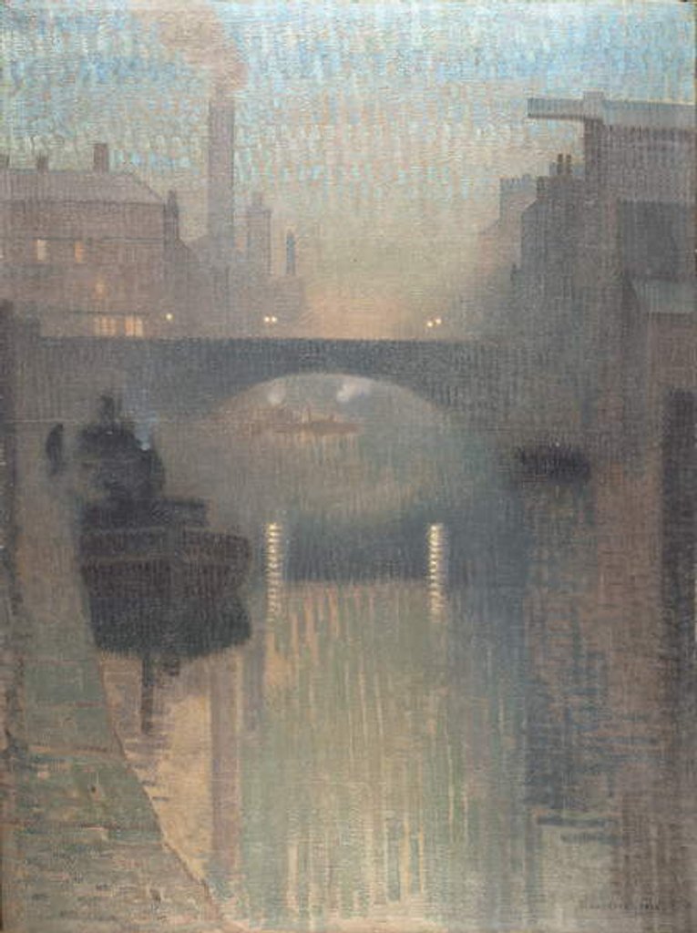 Detail of Bailey Bridge, Manchester, 1912 by Adolphe Valette