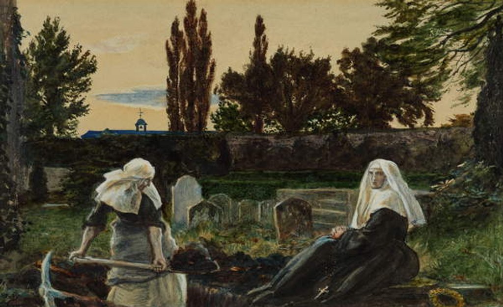 Detail of Study for 'The Vale of Rest' by John Everett Millais