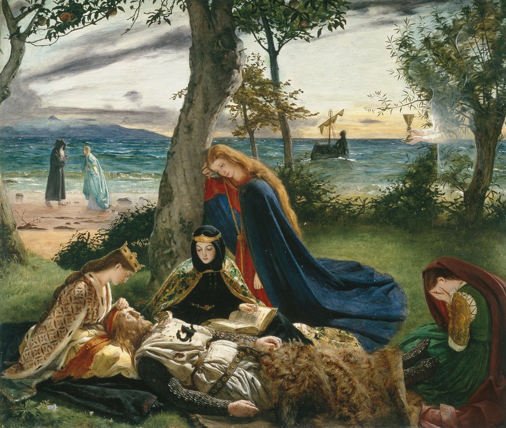 Detail of Le Morte d'Arthur, 1860 by James Archer