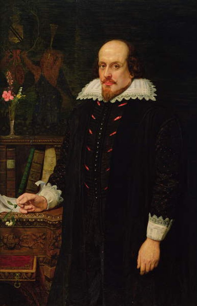 Detail of Portrait of William Shakespeare 1849 by Ford Madox Brown