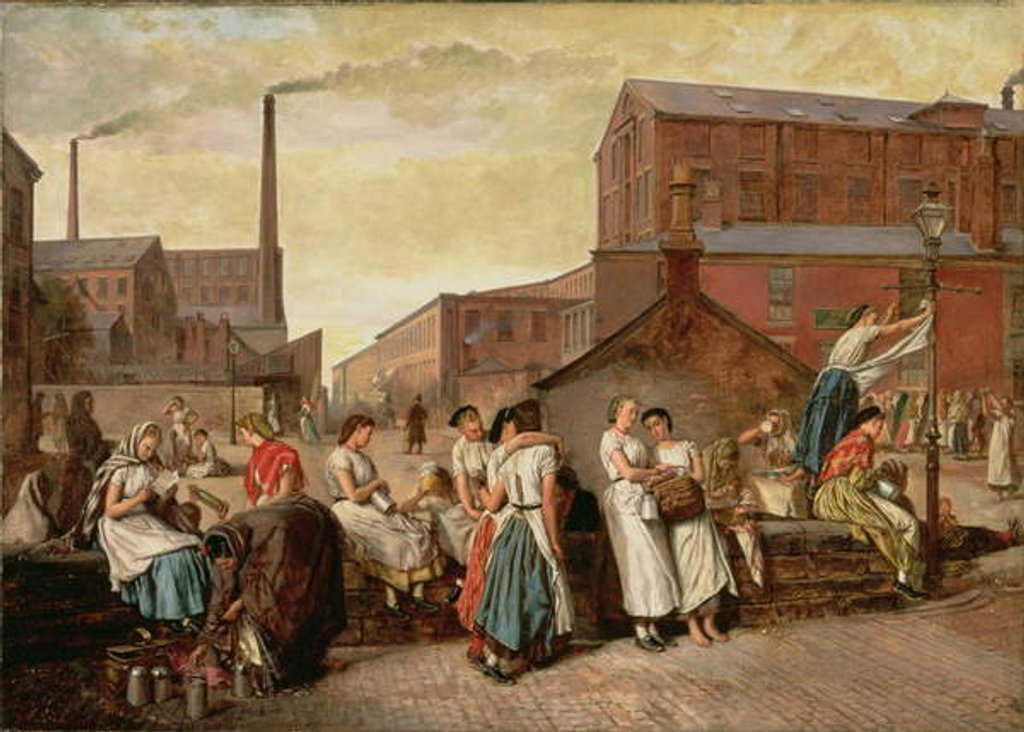 Detail of The Dinner Hour, Wigan, 1874 by Eyre Crowe