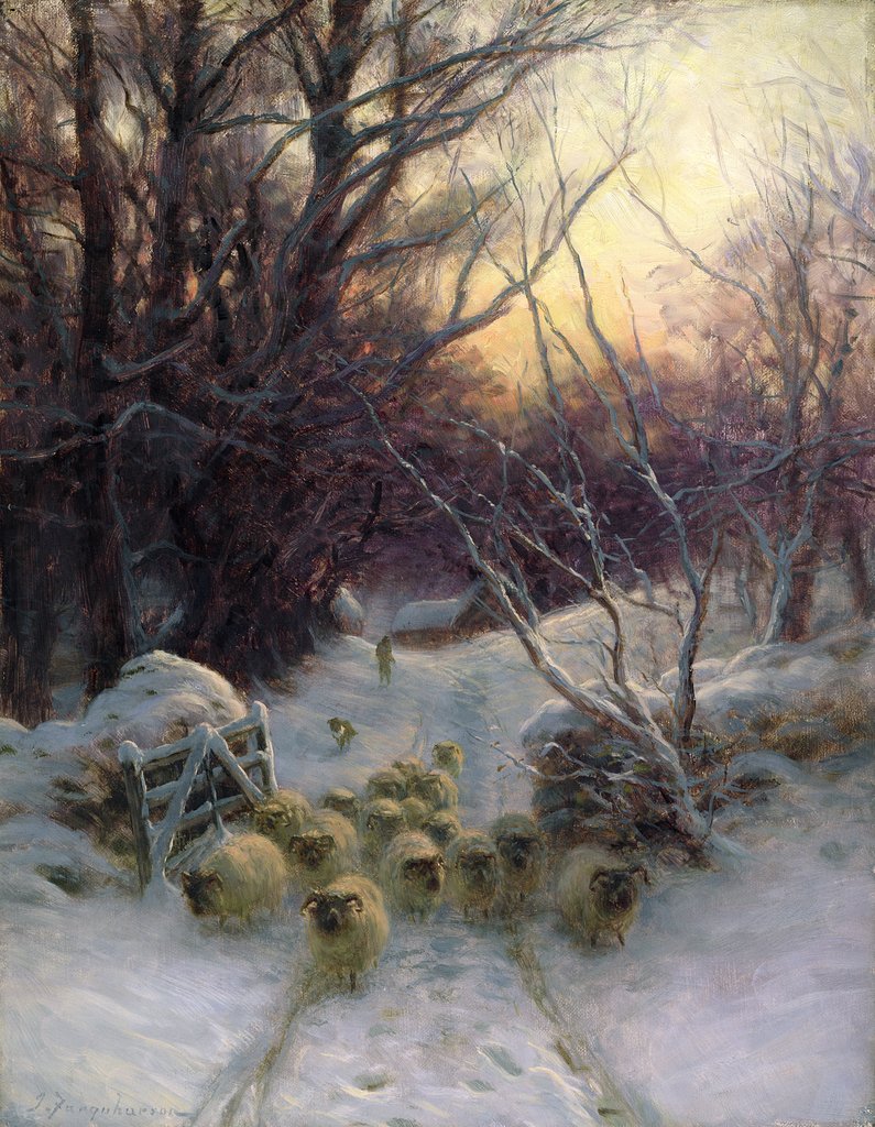Detail of The Sun had closed the Winter Day, 1904 by Joseph Farquharson