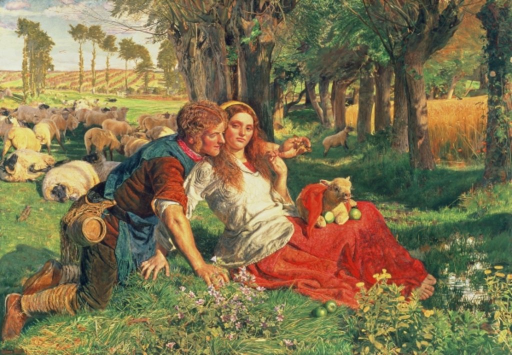 Detail of The Hireling Shepherd, 1851 by William Holman Hunt