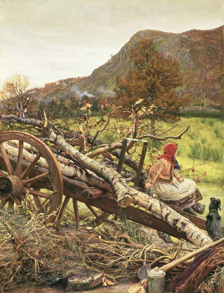 Detail of Winter Fuel, 1873 by John Everett Millais