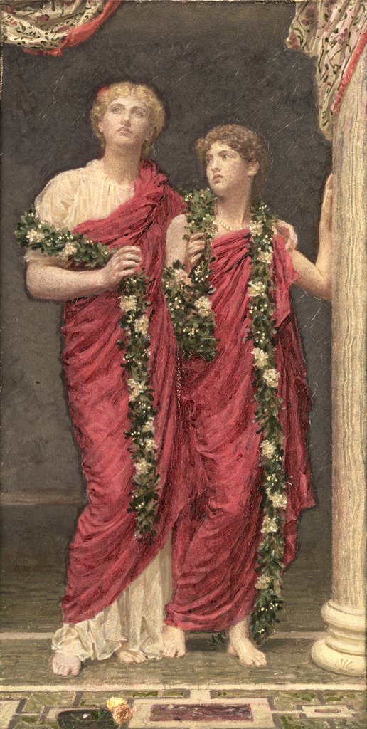 Detail of A Garland, 1887-88 by Albert Joseph Moore