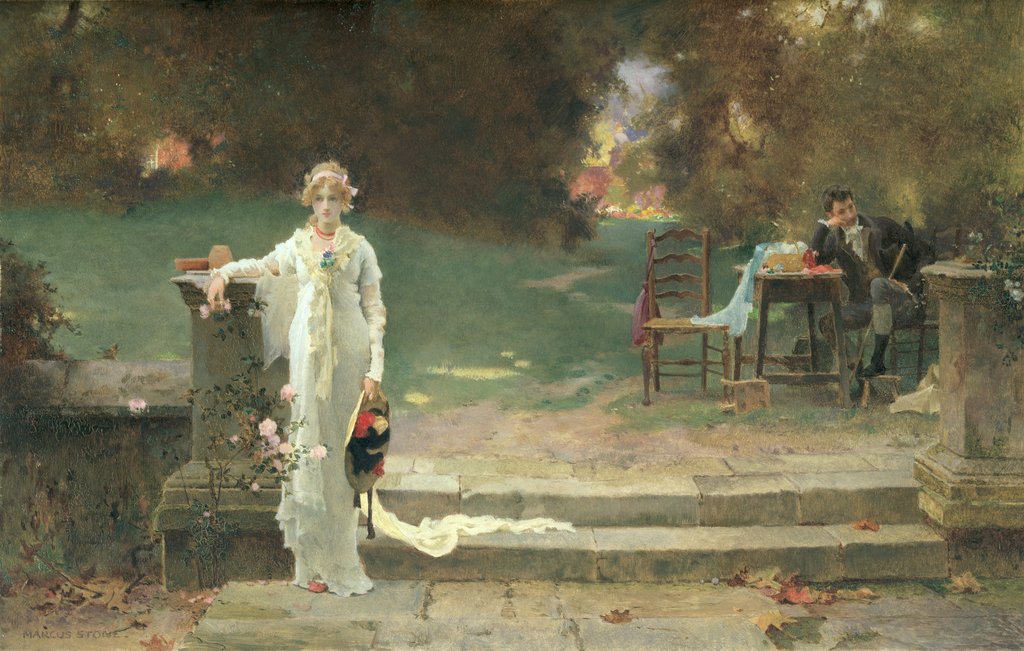 Detail of A Passing Cloud, 1891 by Marcus Stone