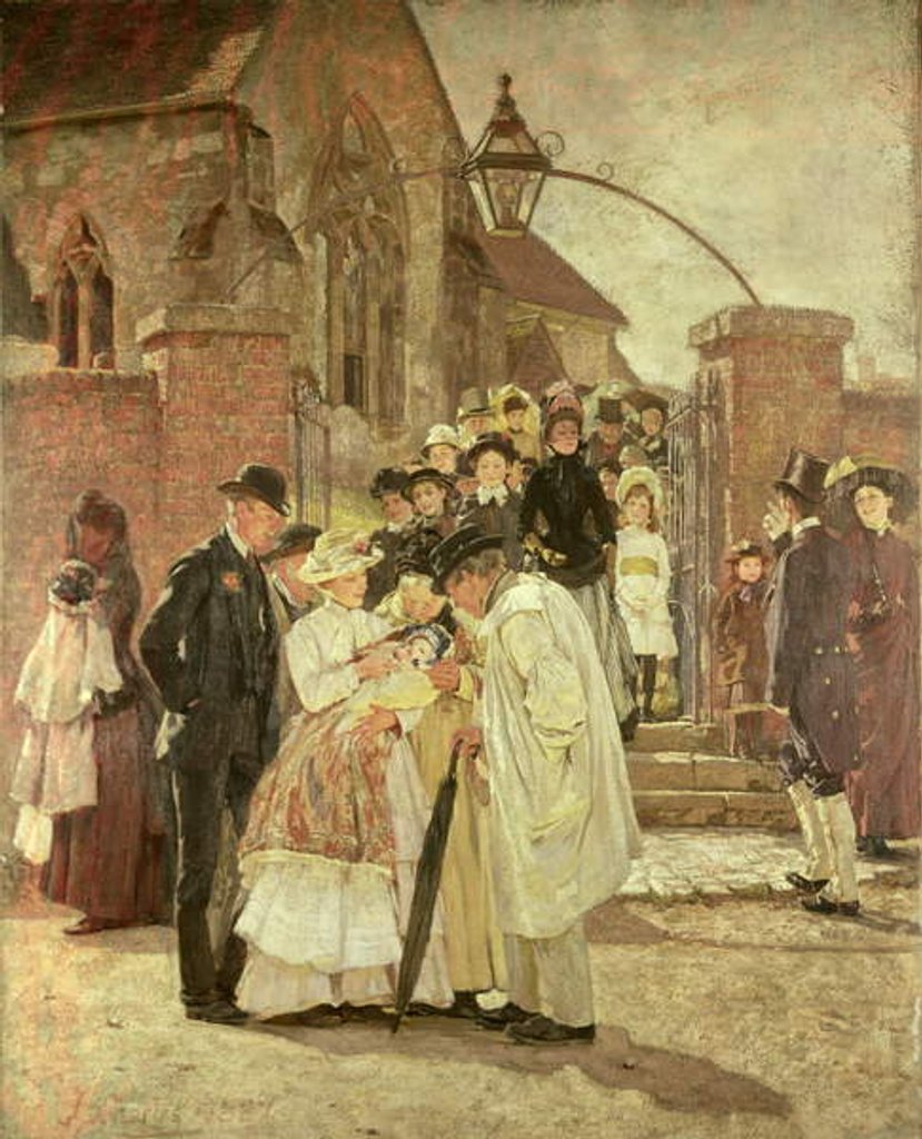 Detail of Christening Sunday 1887 by James Charles