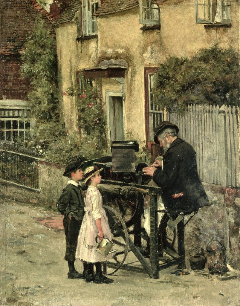 Detail of The Knifegrinder, 1887 by James Charles