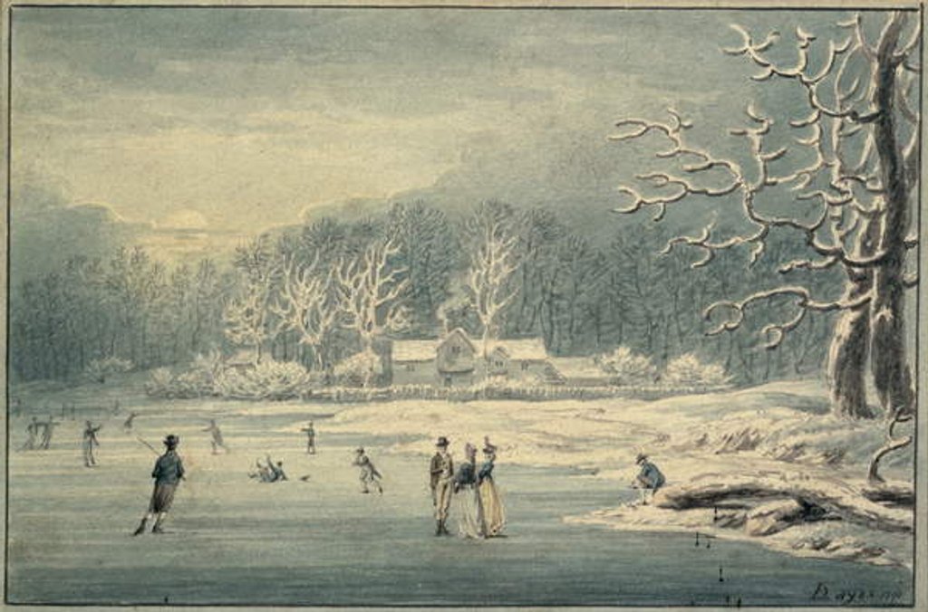 Detail of Hyde Park in the Snow, 1796 by Edward Dayes