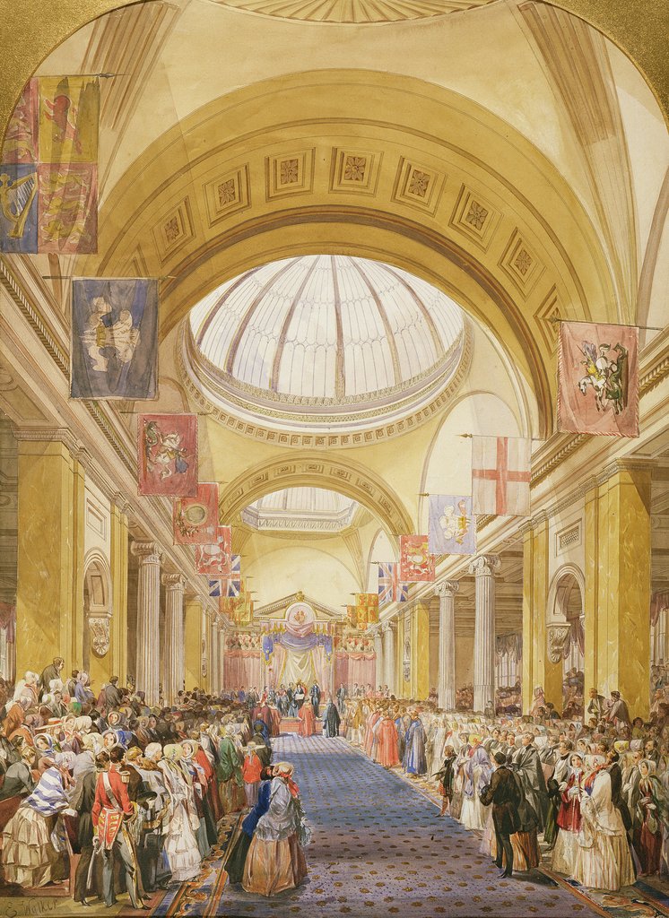 Detail of Visit of Queen Victoria to the Royal Exchange, Manchester in 1851 by Edmund Walker