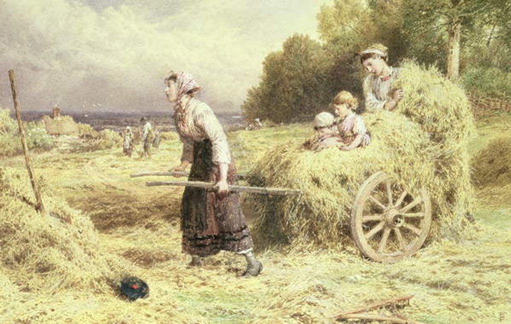 Detail of Haytime, c.1860 by Myles Birket Foster