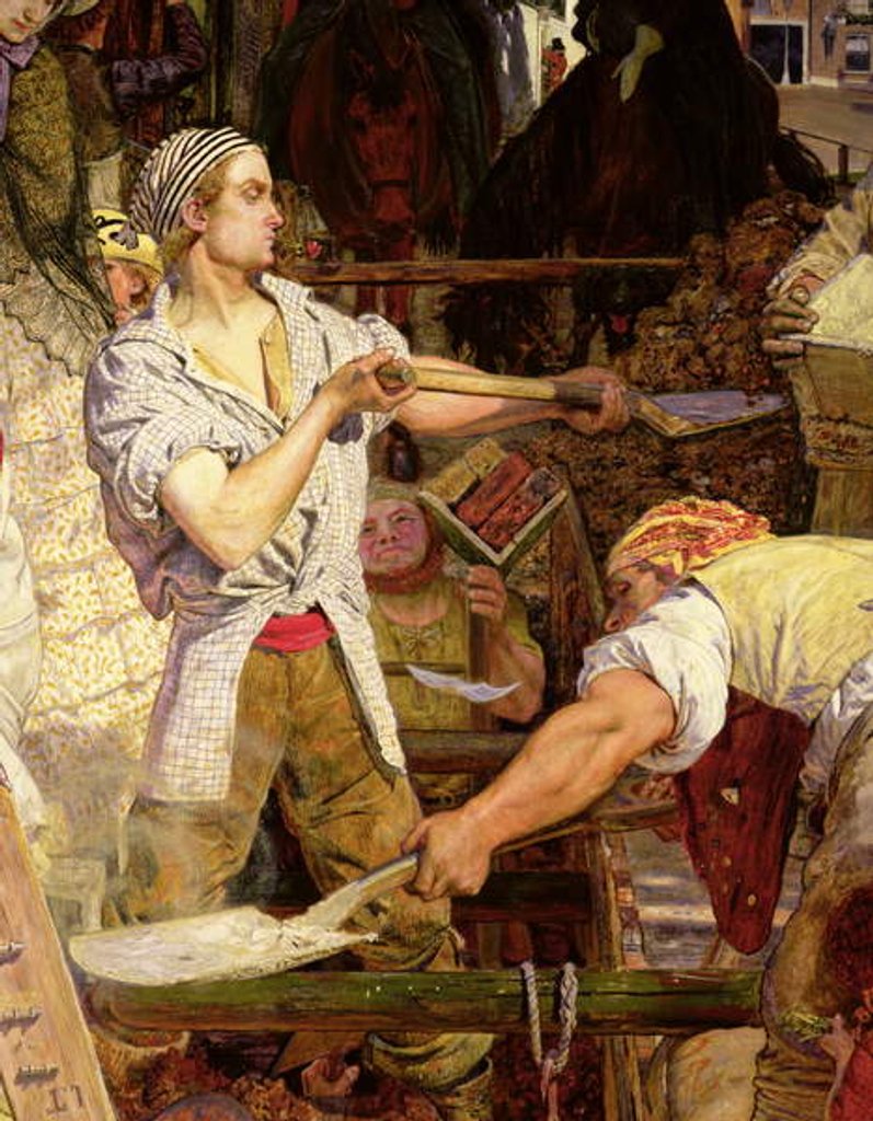 Detail of Work: Workman with Carnation in his Mouth, 1852-65 by Ford Madox Brown