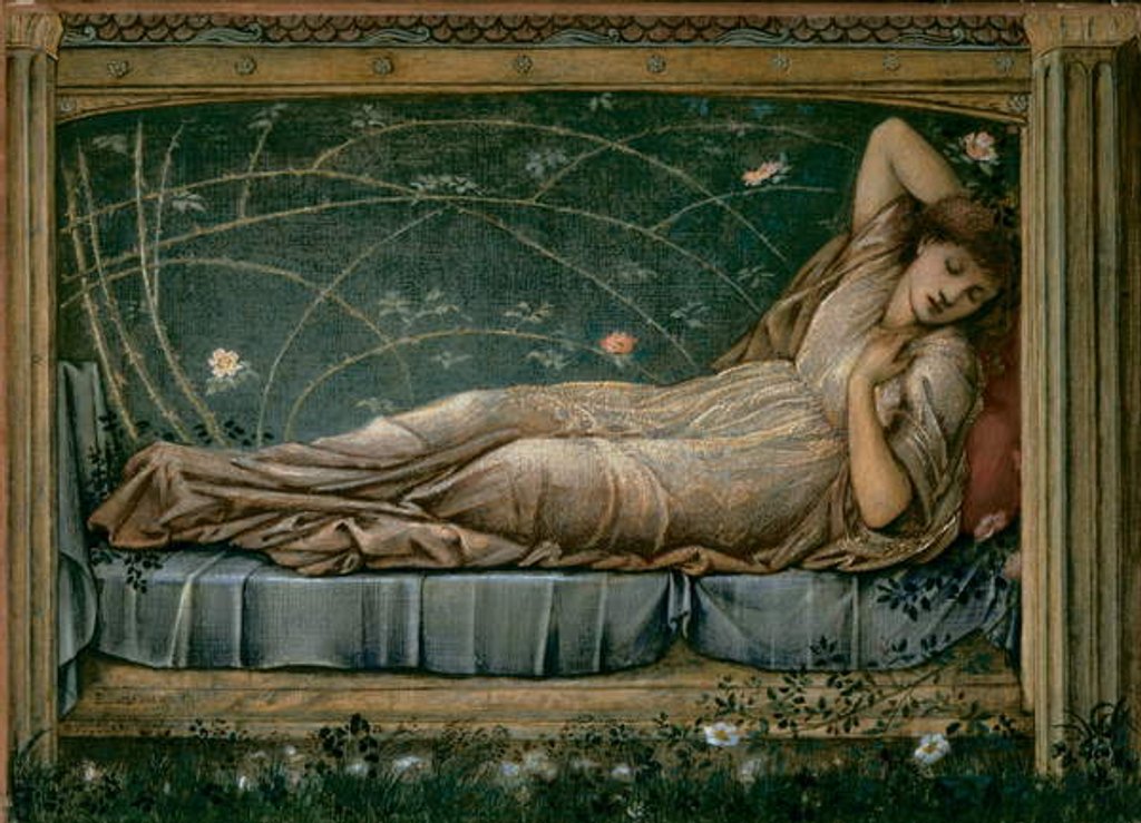 Detail of The Sleeping Beauty, 1871 by Edward Coley Burne-Jones