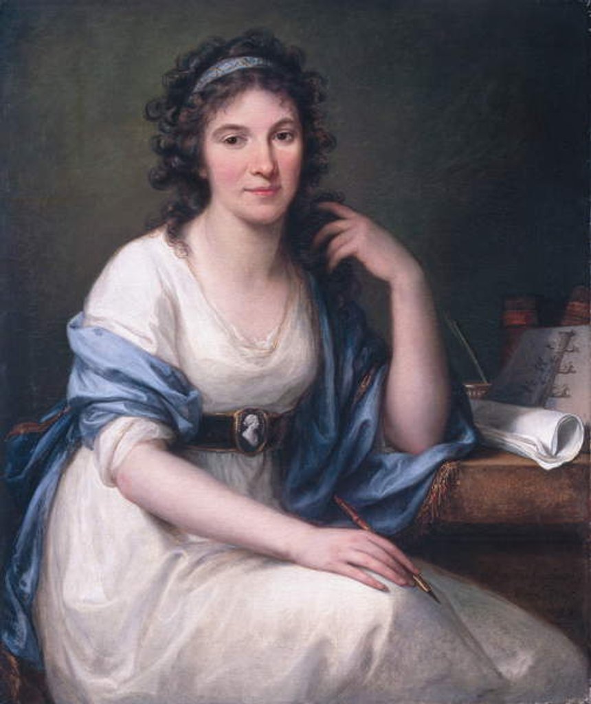Detail of Ellis Cornelia Knight, 1793 by Angelica Kauffman