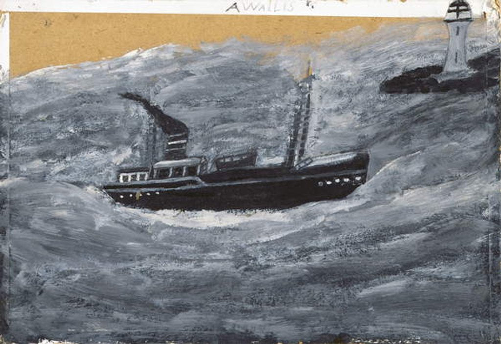 Detail of Trawler and Pier by Alfred Wallis