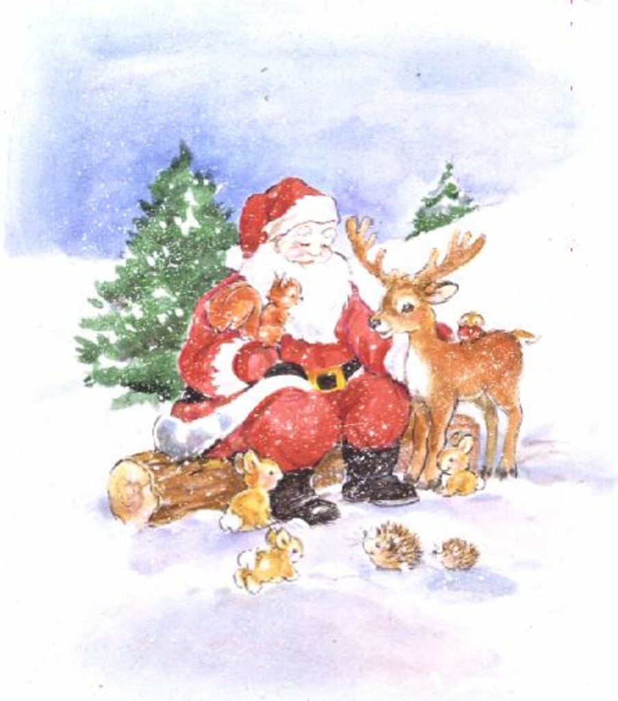 Detail of Santa and Friends by Diane Matthes