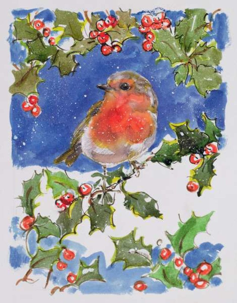Detail of Christmas Robin, 1996 by Diane Matthes
