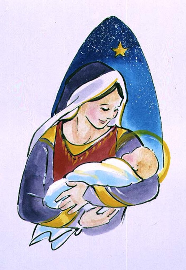 Detail of Madonna and Child, 1996 by Diane Matthes