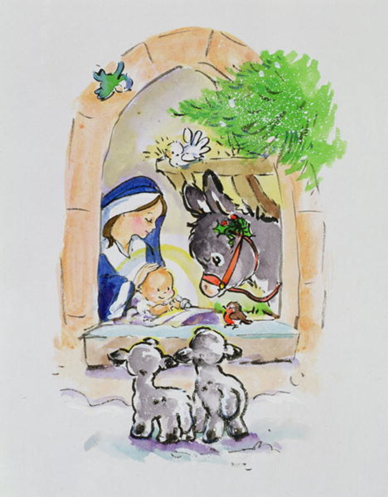 Detail of Snowy Bethlehem, 1996 by Diane Matthes