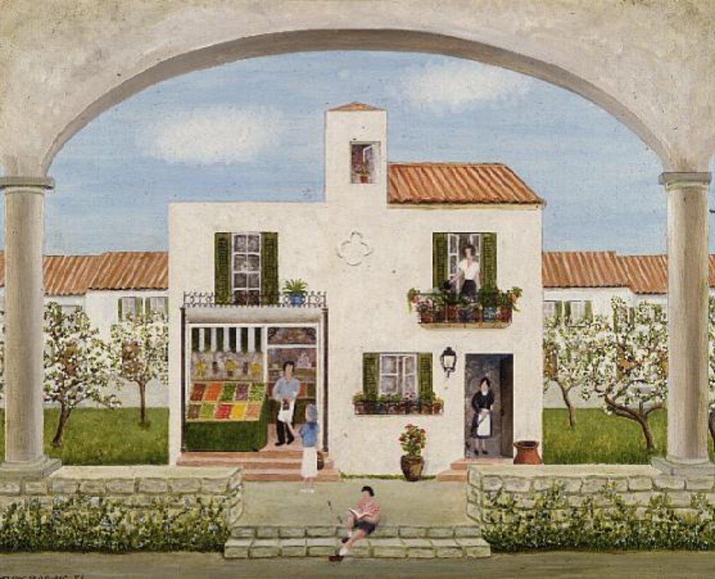 Detail of The Spanish Greengrocer, 1981 by Mark Baring