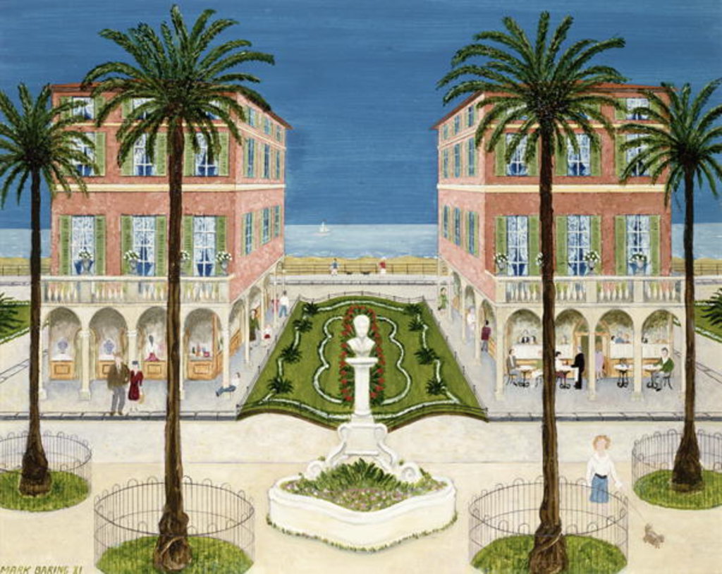 Detail of The Cote d'Azur, 1981 by Mark Baring