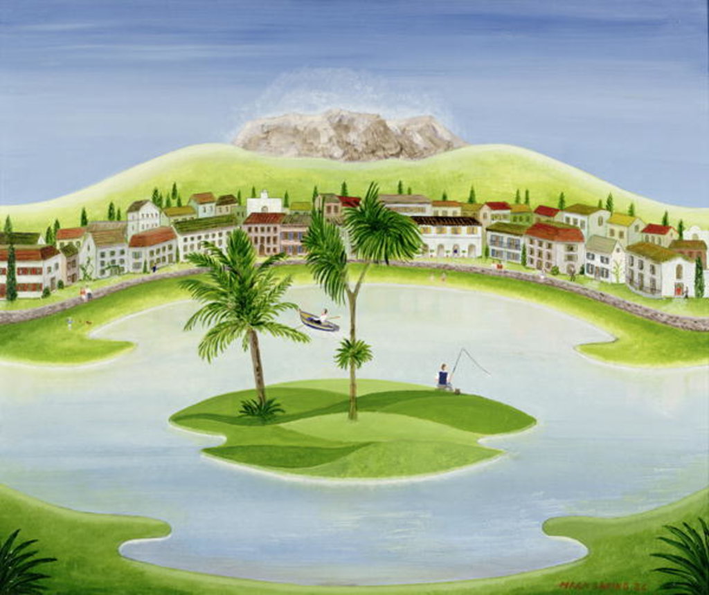 Detail of Fishing from my island by Mark Baring