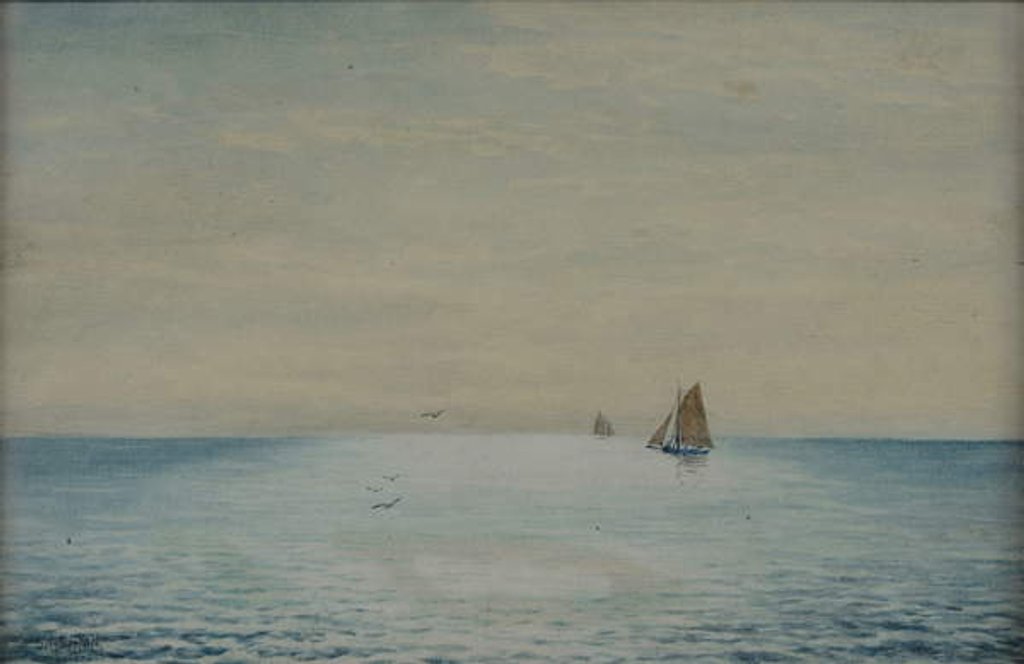 Detail of Seascape with a ketch, off Adelaide, South Australia by James Ashton