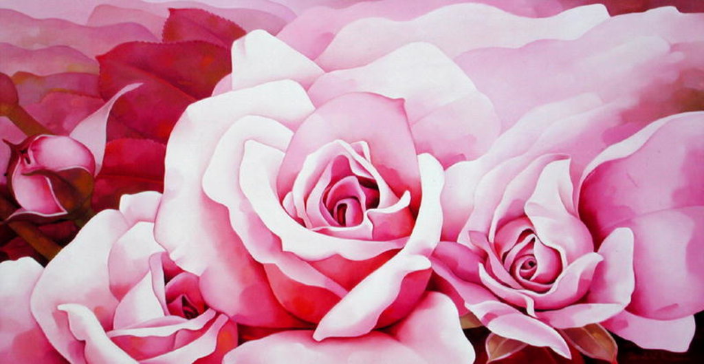 Detail of The Roses, 2003 by Myung-Bo Sim