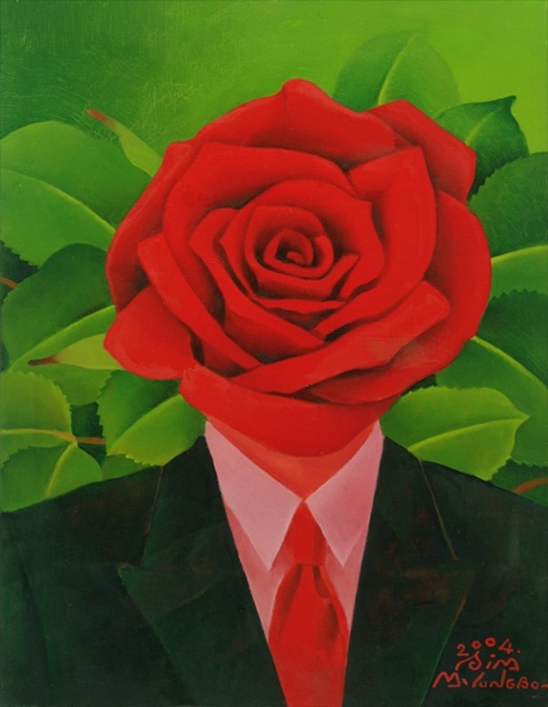 Detail of The Rose Man, 2004 by Myung-Bo Sim