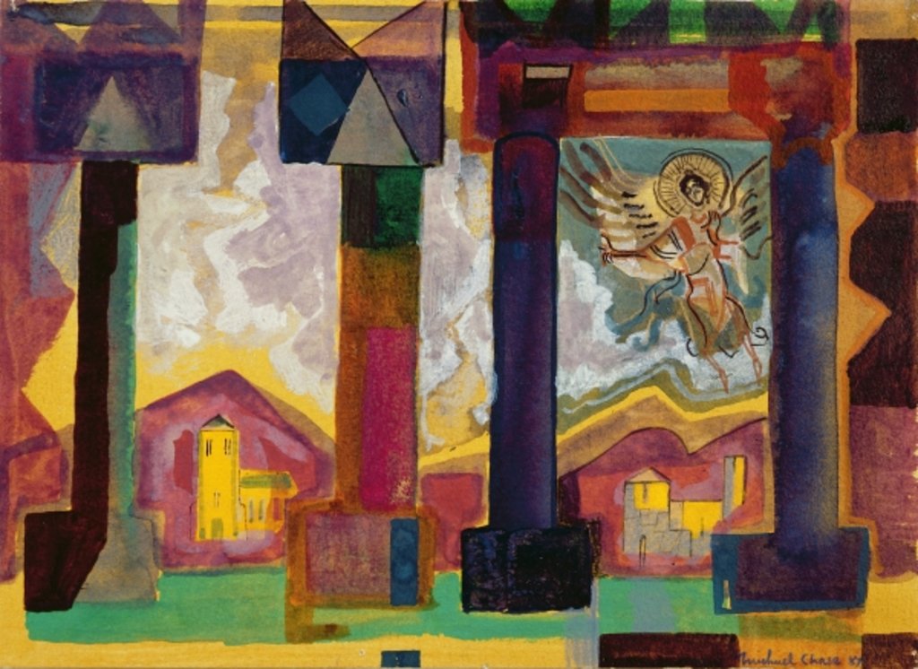 Detail of Angel's descent by Michael Chase