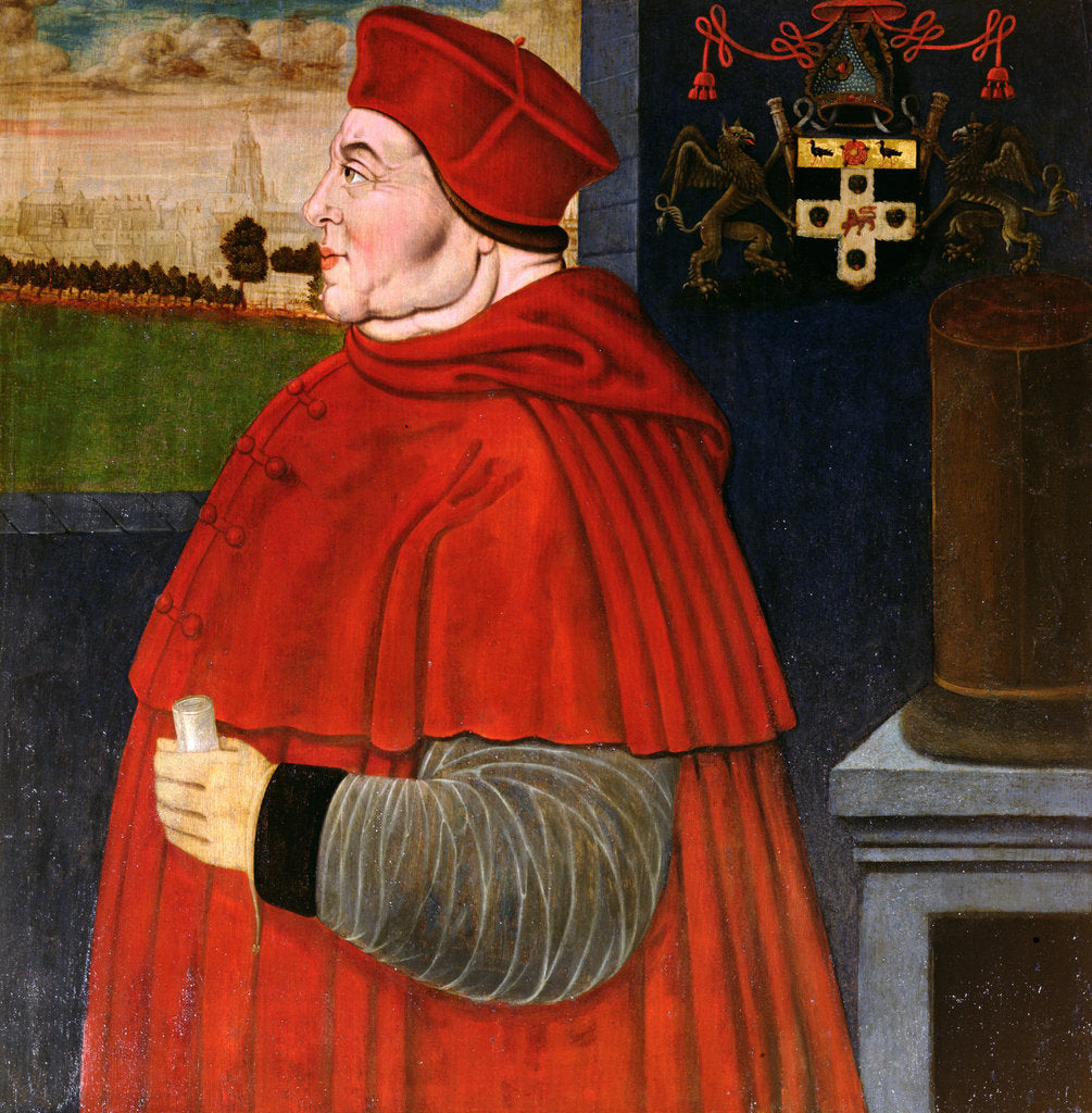 Detail of Portrait of Thomas Wolsey by Sampson Strong