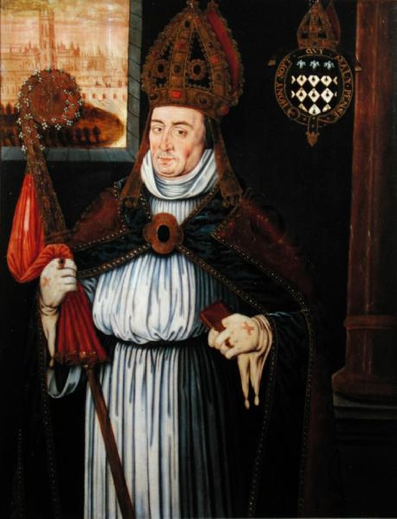 Detail of Portrait of William of Waynflete by Richard Greenbury