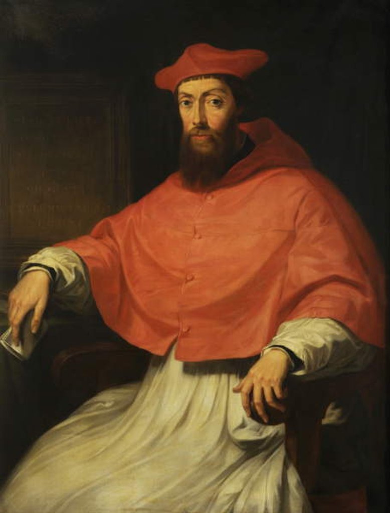 Detail of Cardinal Reginald Pole by Sebastiano del Piombo