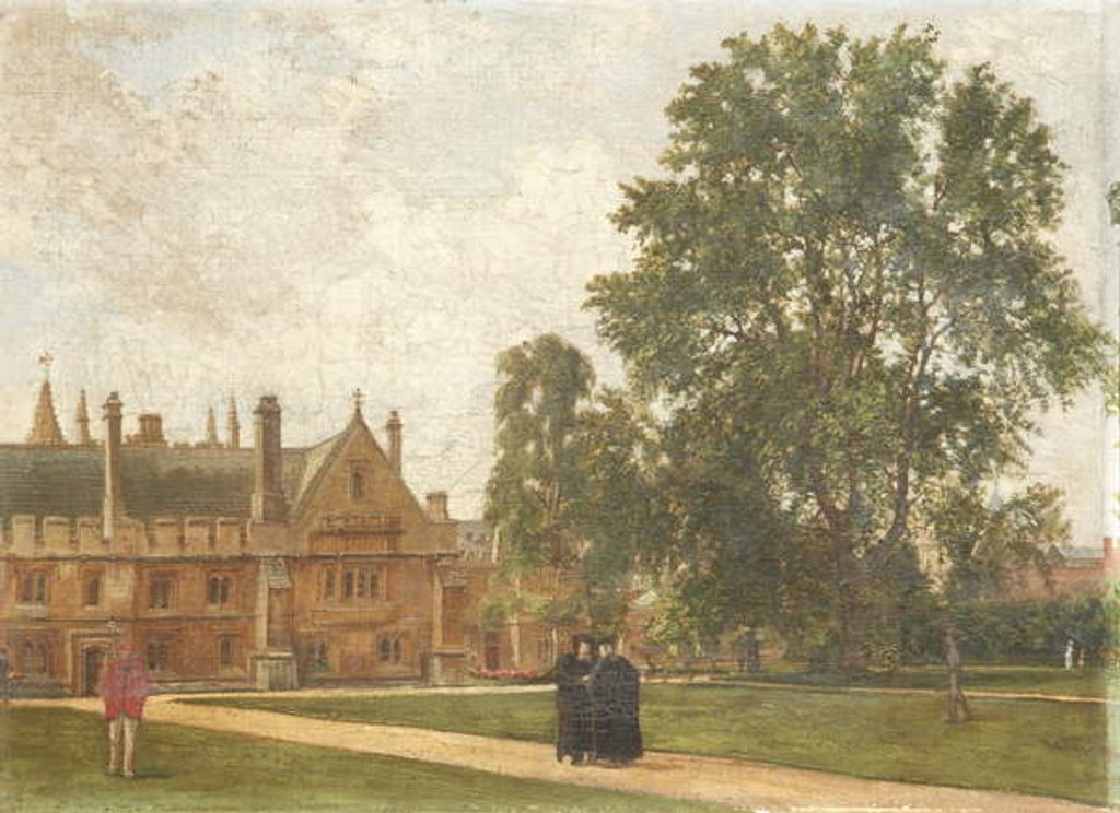 Detail of In the Grounds of Magdalen College by Pierre François Joseph Tonneau