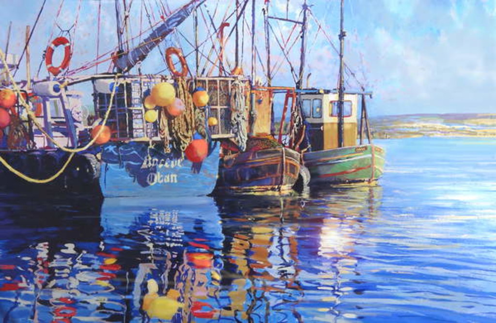 Detail of Fishing boats, 2001 by Martin Decent
