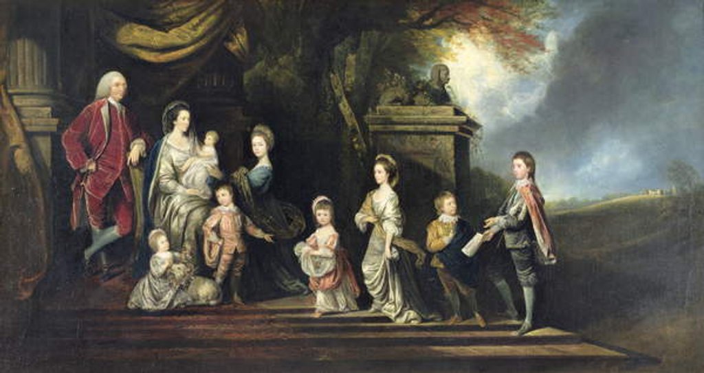 Detail of John 2nd Earl of Egmont and His Family, c.1770 by Hugh Barron