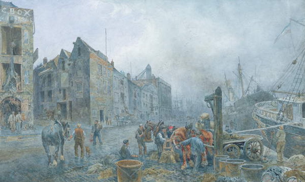 Detail of Narrow Quay, Bristol, 1899 by Sydney Goodwin